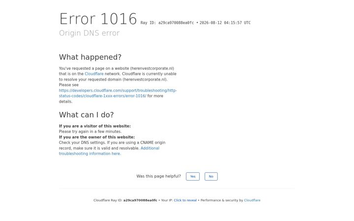 Screenshot of herenvestcorporate.nl