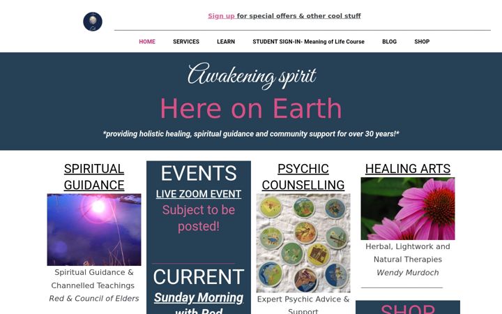 Screenshot of hereonearth.ca