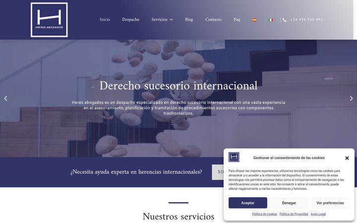 Screenshot of heres-abogados.es