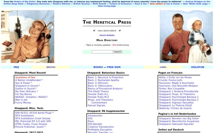 Screenshot of heretical.com