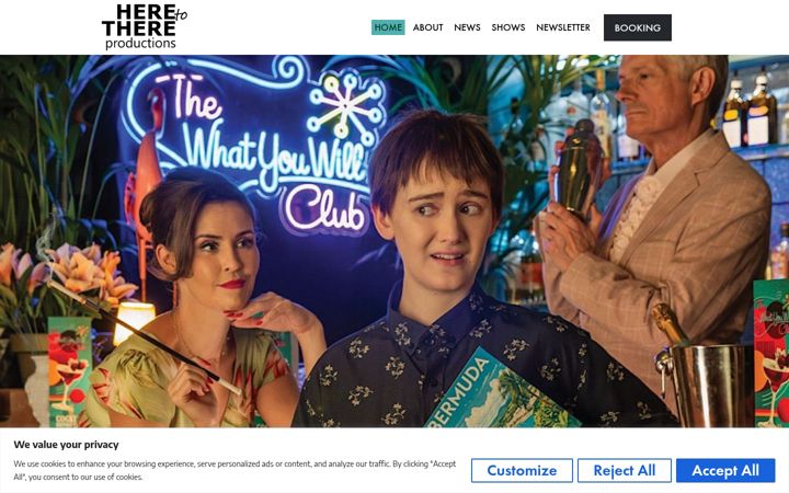 Screenshot of heretothereproductions.co.uk