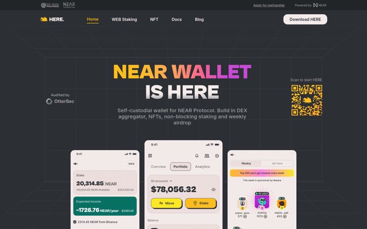 Skærmbillede af herewallet.app