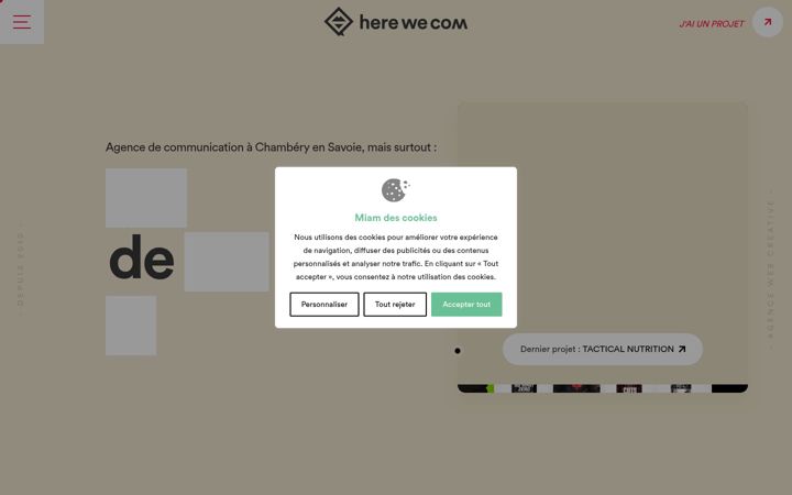 Screenshot of herewecom.fr