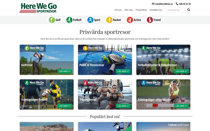 Screenshot of herewego.se
