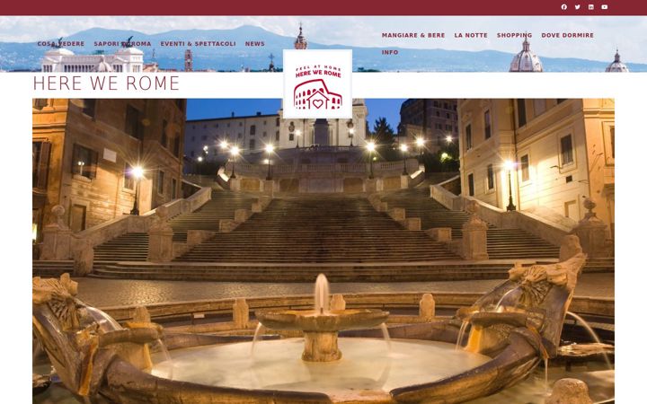 Screenshot of herewerome.com