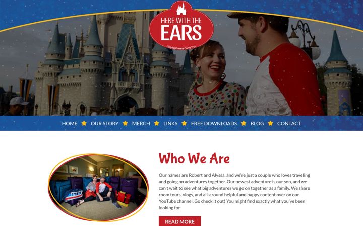 Screenshot of herewiththeears.com
