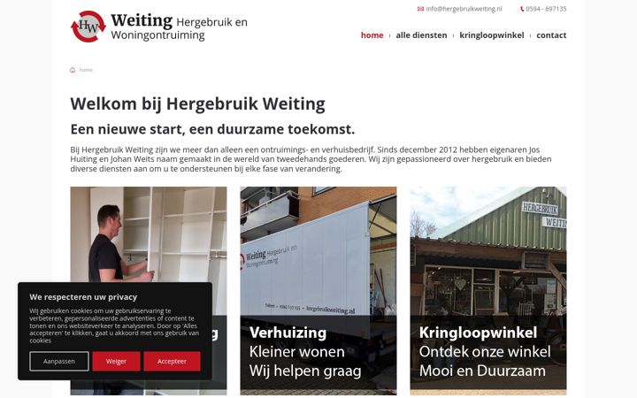 Screenshot of hergebruikweiting.nl