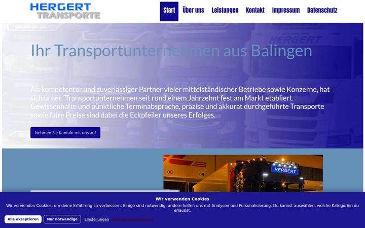 Screenshot of hergert-transporte.de