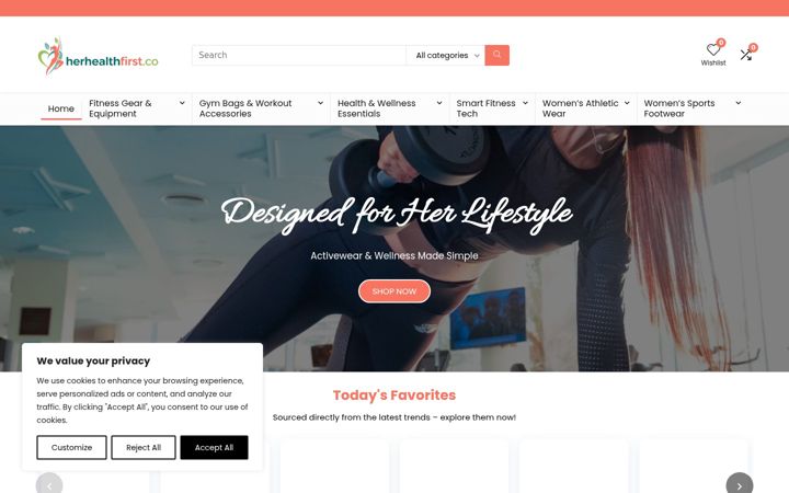Screenshot of herhealthfirst.co