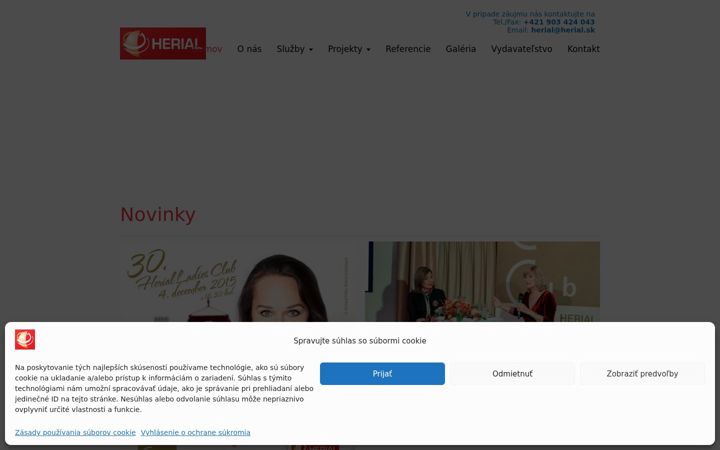 Screenshot of herial.sk
