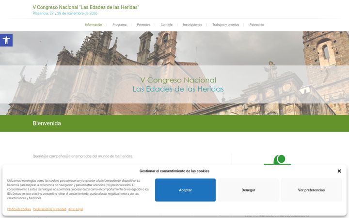 Screenshot of heridas.es