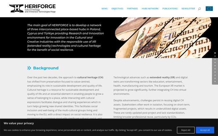 Screenshot of heriforge.eu