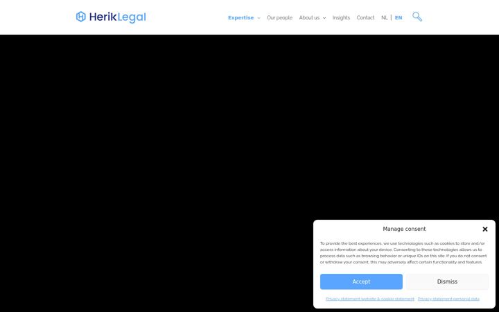 Screenshot of heriklegal.nl