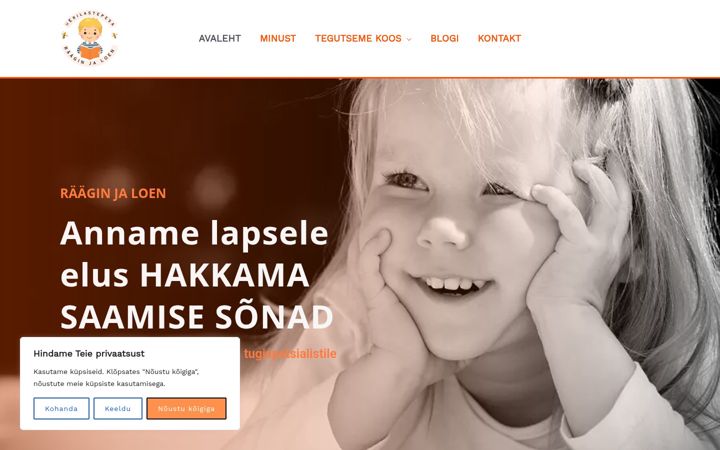 Screenshot of herilastepesa.ee