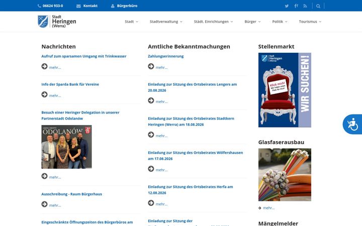 Screenshot of heringen.de