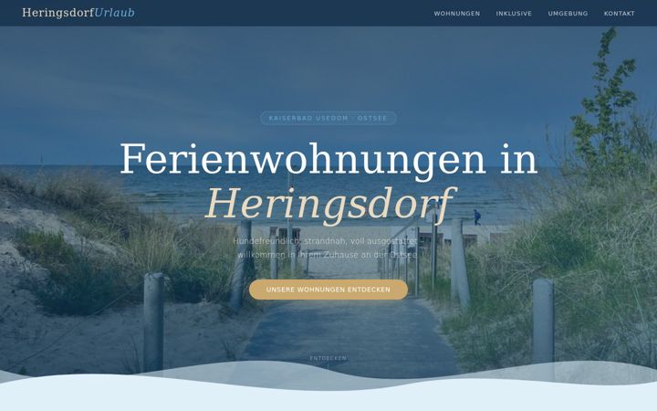 Screenshot of heringsdorfurlaub.de