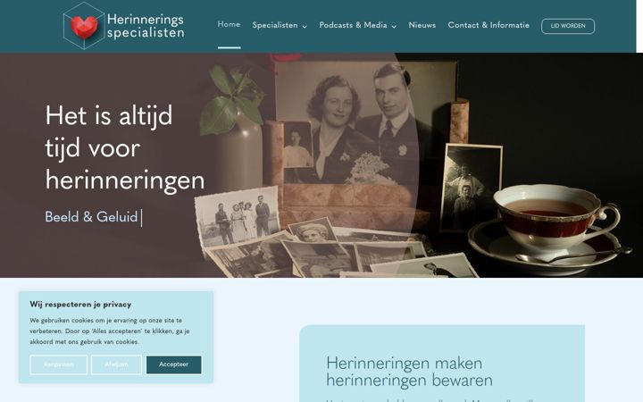 Screenshot of herinneringsspecialisten.nl