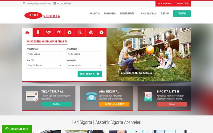 Screenshot of herisigorta.com.tr