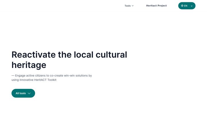 Screenshot of heritact-toolkit.eu