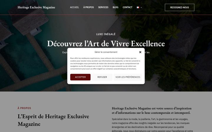 Screenshot of heritage-exclusive.com