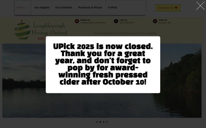 Screenshot of heritage-orchard.com