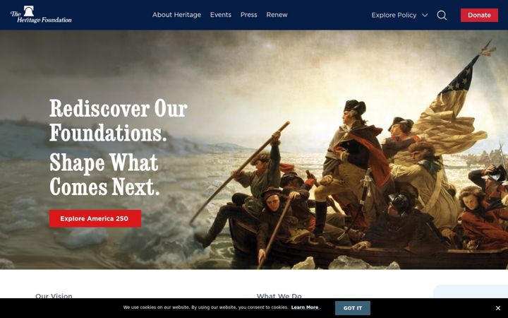 Screenshot di heritage.org