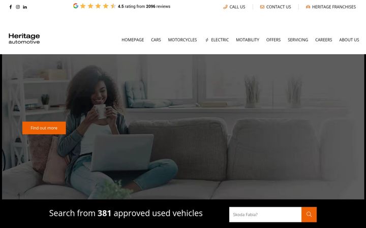 Screenshot of heritageautomotive.co.uk