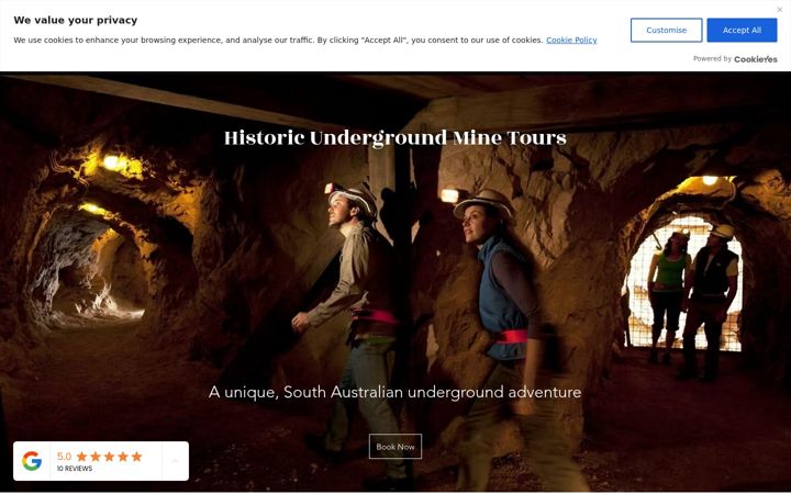 Ekraanipilt saidist heritageblinmanmine.com.au