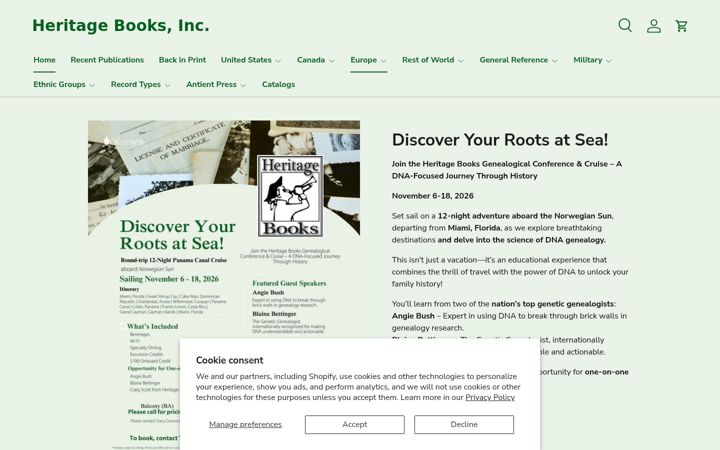 Screenshot of heritagebooks.com