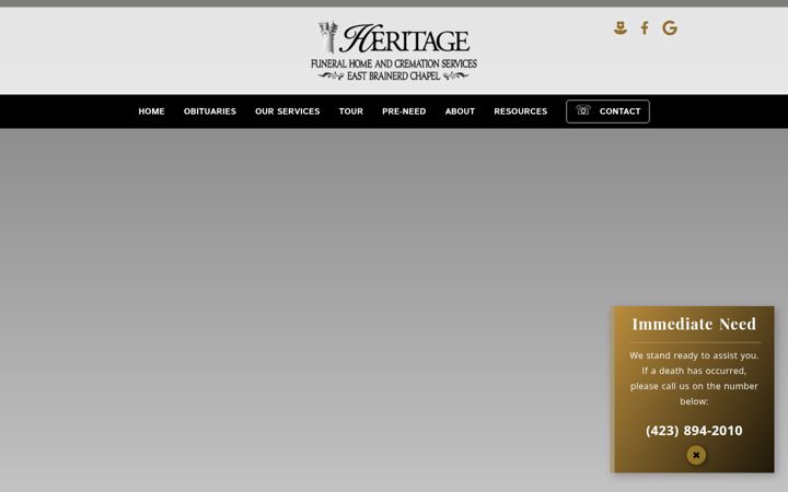Screenshot of heritagechattanooga.com