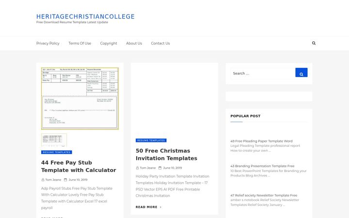 Screenshot of heritagechristiancollege.com