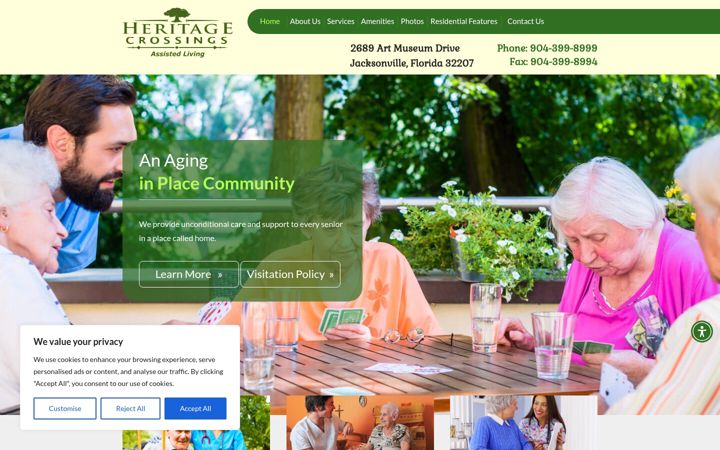 Screenshot of heritagecrossingsflorida.com