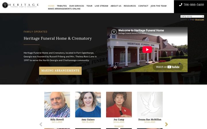 Screenshot of heritagefhftoglethorpe.com