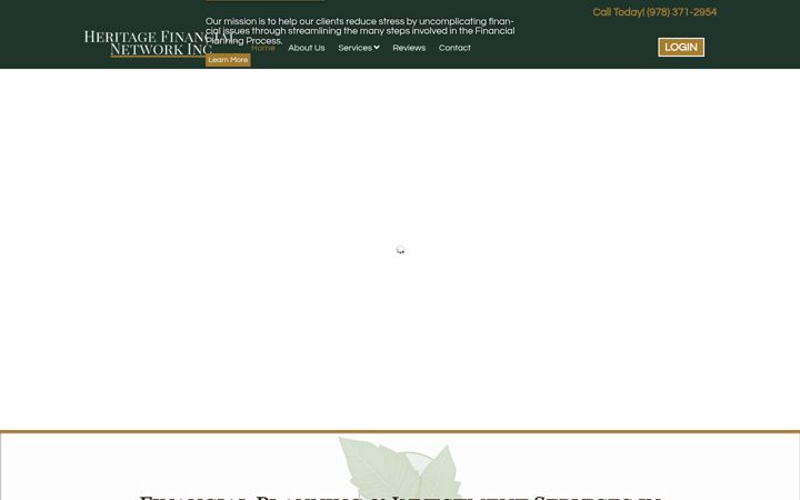 Screenshot of heritagefinancialnetworks.com