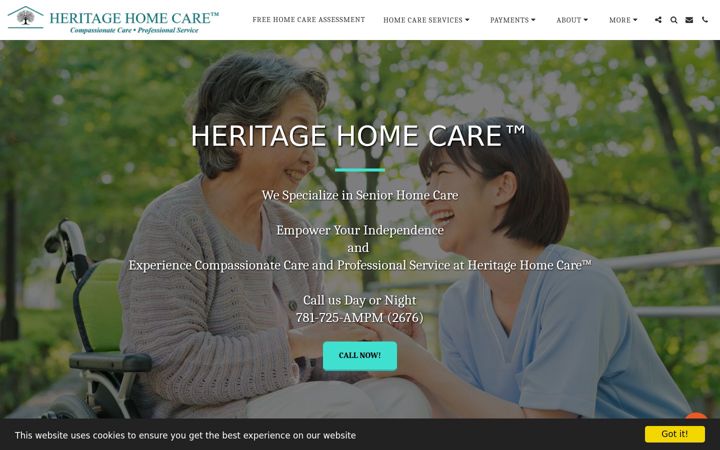 Screenshot of heritagehcare.com