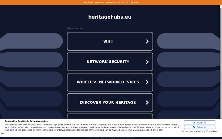 Screenshot of heritagehubs.eu