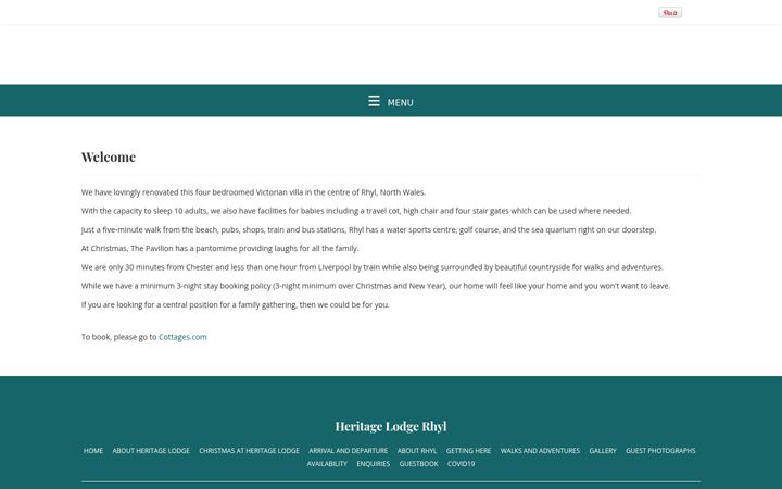 Screenshot of heritagelodgerhyl.co.uk
