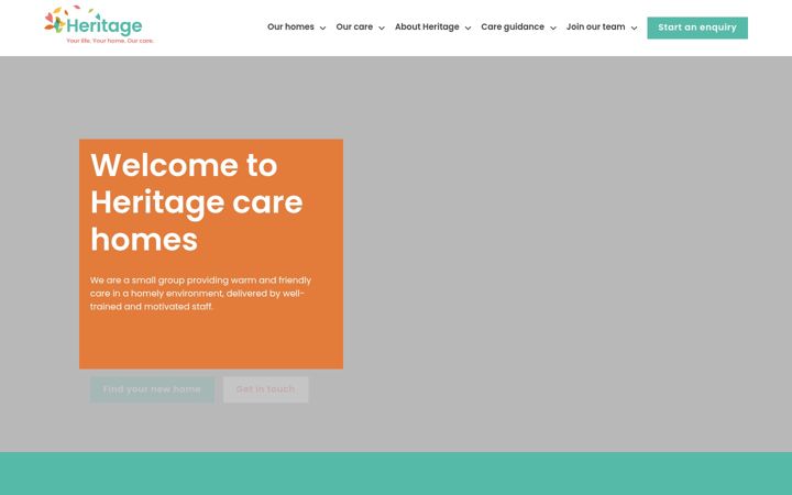 Screenshot of heritagemanor.co.uk
