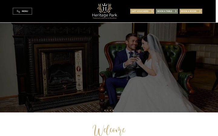Screenshot of heritageparkhotel.co.uk