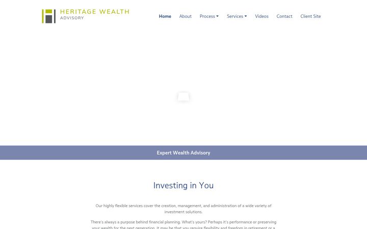 Screenshot of heritagewealthadvisory.co.uk
