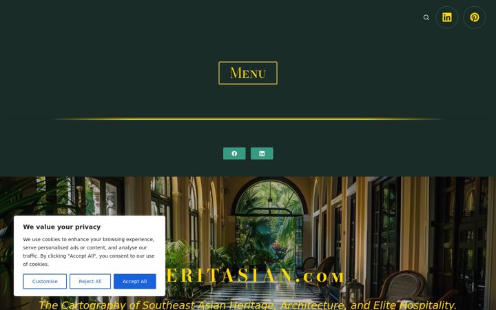 Screenshot of heritasian.com