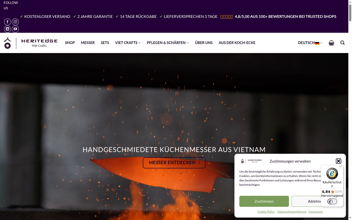 Screenshot tal-banner tal-kunsens muri qabel kwalunkwe interazzjoni