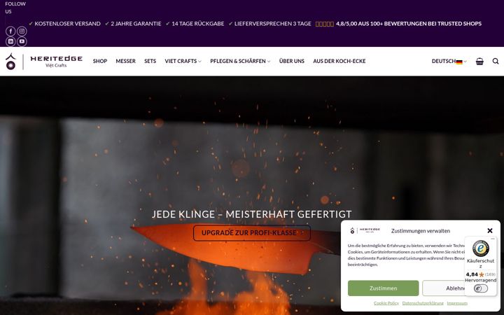 Screenshot of heritedge.de