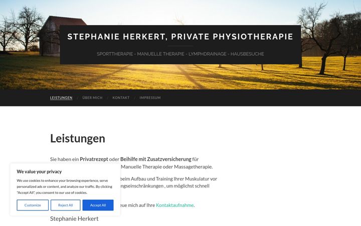 Screenshot of herkert-physio.de