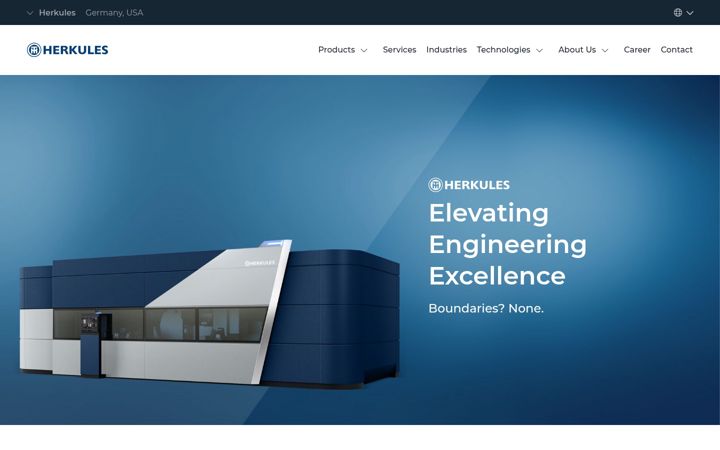 Screenshot of herkules-machinetools.com
