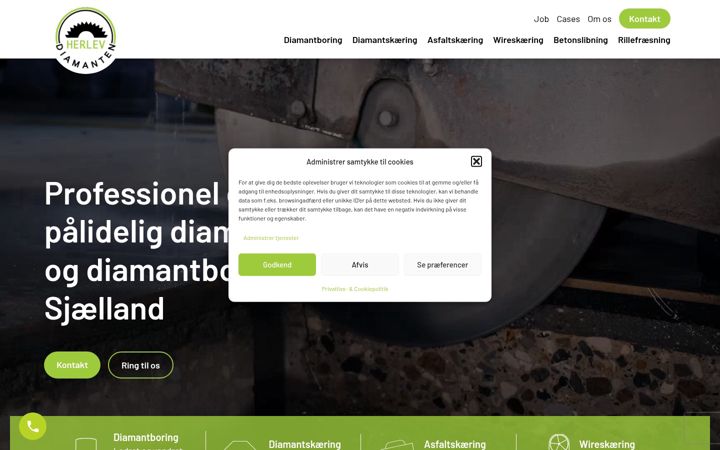 Screenshot of herlevdiamanten.dk