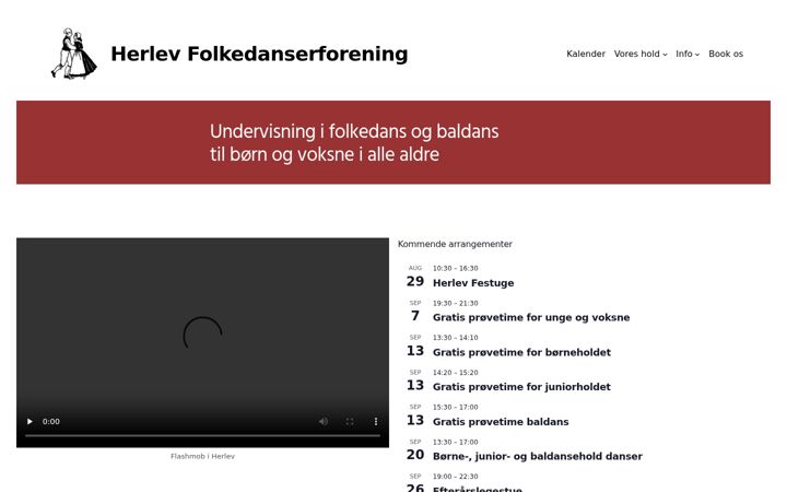 Screenshot of herlevfolkedans.dk