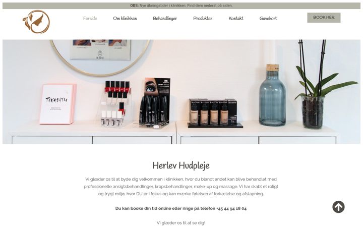 Screenshot of herlevhudpleje.dk