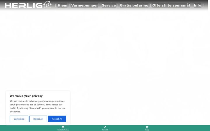 Screenshot of herlig.no