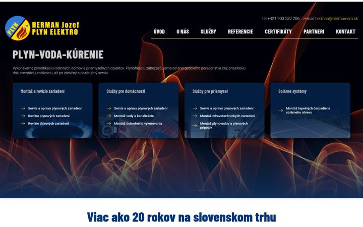 Screenshot of herman-sro.sk